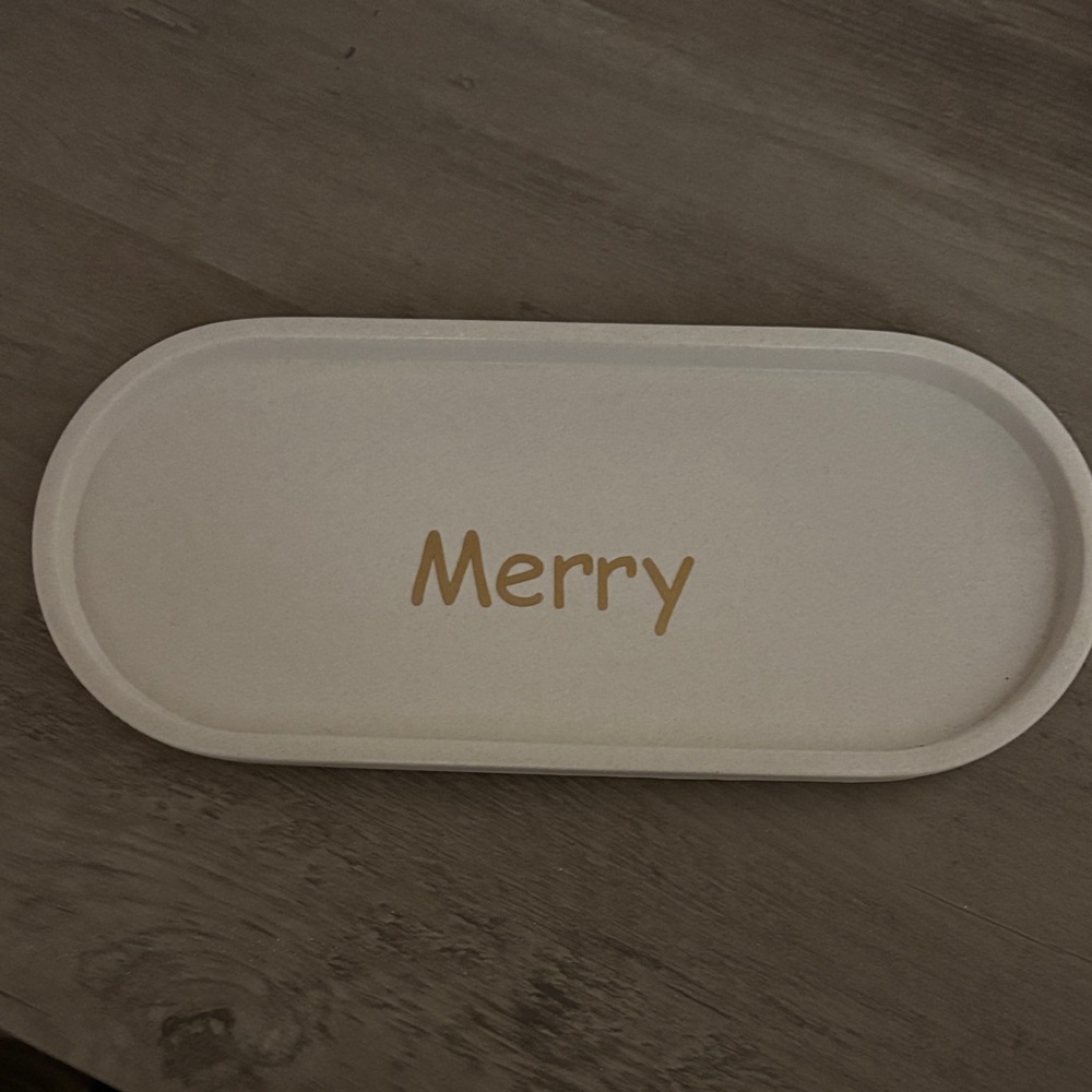 Merry White Tray/ soap dish